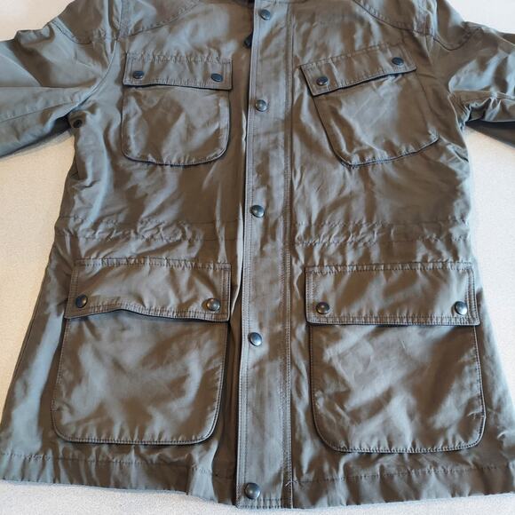 Banana Republic Jacket Mens Medium Full Zip Plaid Lined Elbow Patch - Picture 3 of 8